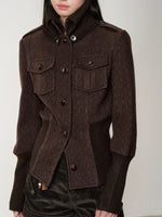 Vintage Sailor Collar Woolen Jacket