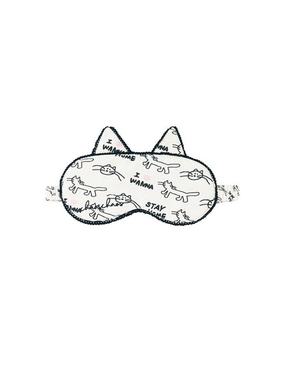 Cat Print Lace Pajama Set