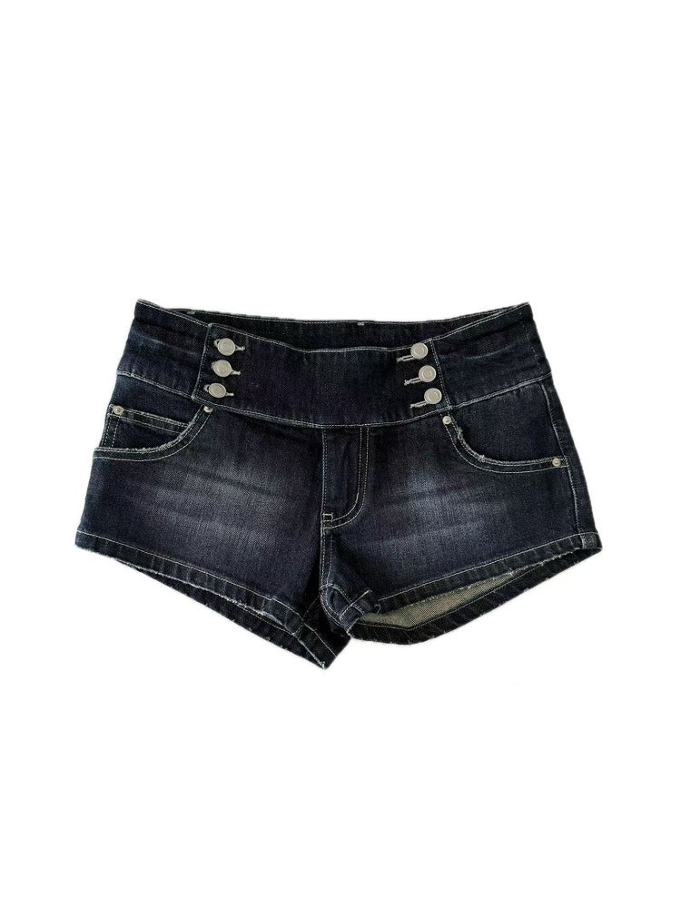 Low Rise Denim Shorts