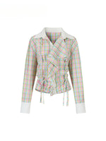Waist-Cinched Layered Sunshade Short Shirt