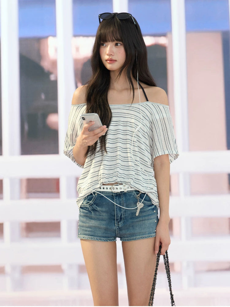 Striped Off Shoulder Top