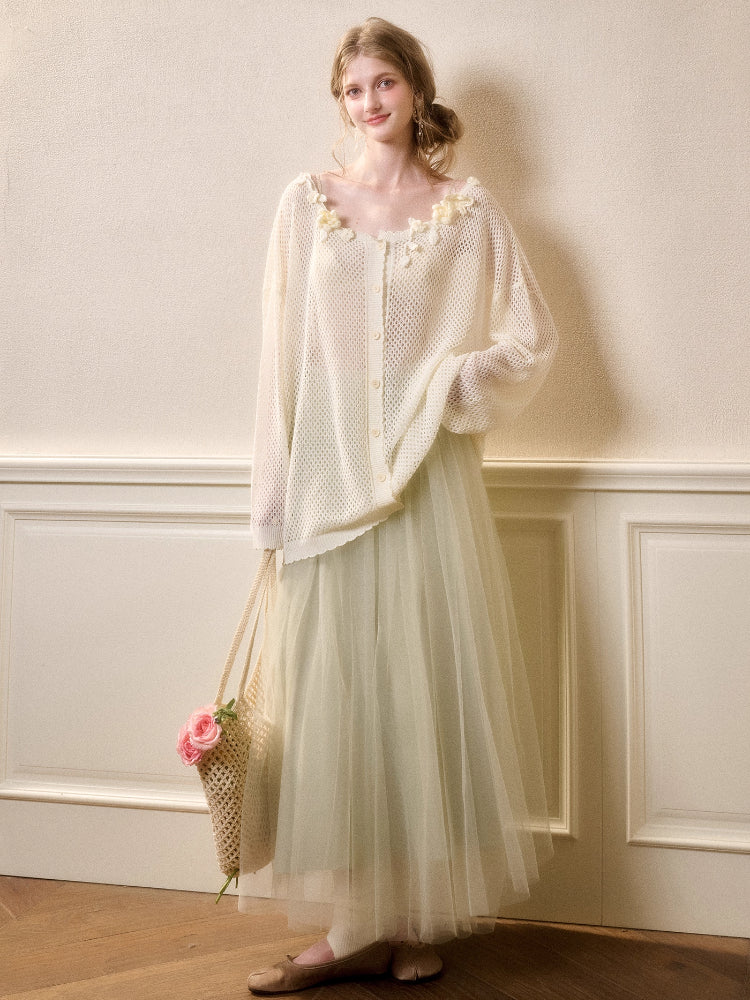 Cool Ice Silk Retro Knit Top