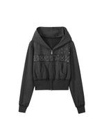 Gray Letter Patch Sweatshirt
