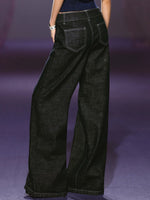 Wide-Leg Denim Trousers