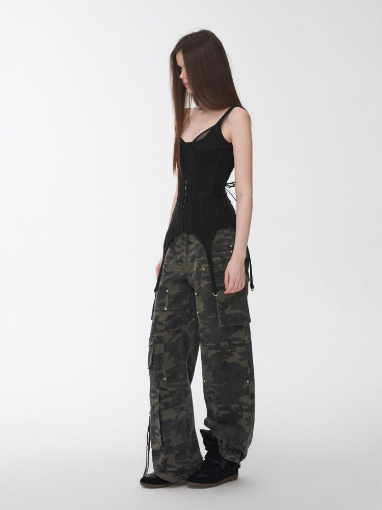 Suede Garter Corset Belt