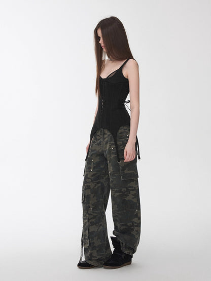 Suede Garter Corset Belt