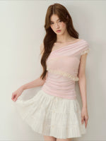 Lace Mesh Shoulder Top