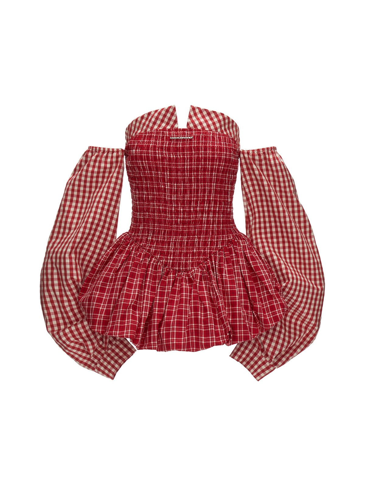 Striped Shirred Bustier Puff Sleeve Dress