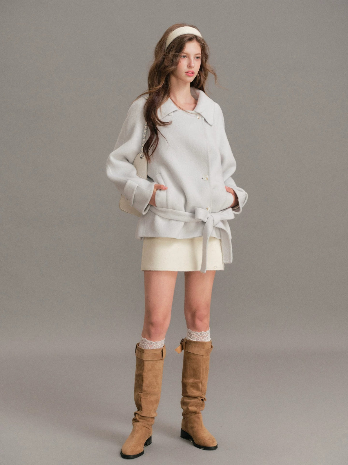 Double Faced Wool Lapel Coat