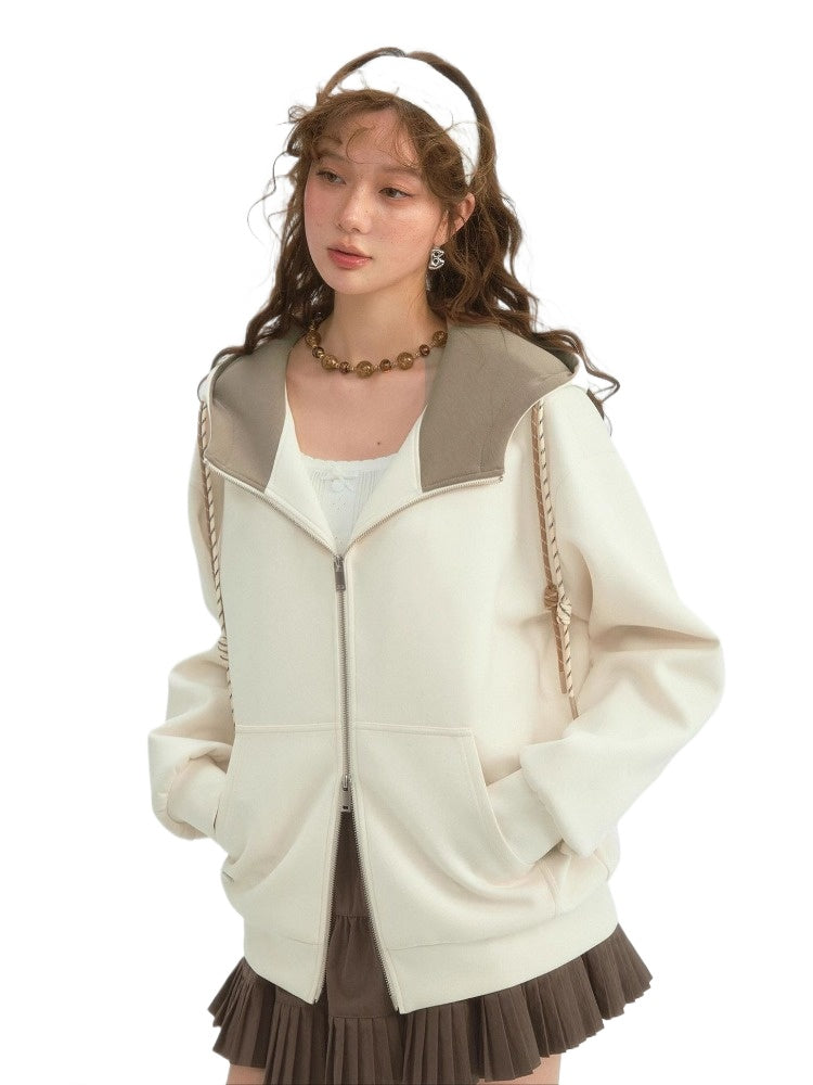 Colorblock Drawstring Hoodie