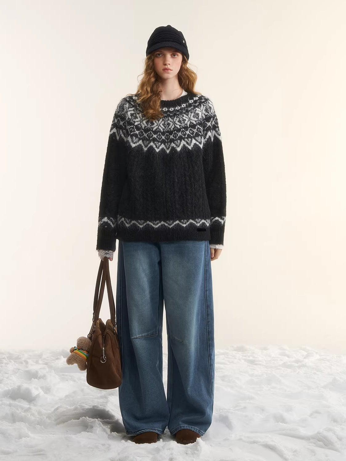 Fair Isle Cable Knit Sweater