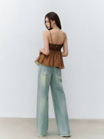Ruffle Acetate Cami Top