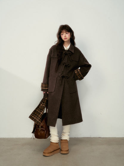 Wool Bow Toggle Coat