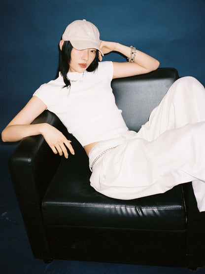 White &amp; Black Arrow Slim Tee