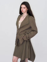 Contrast Tape Lapel Blazer