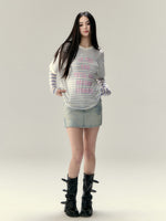 Floral Print Round Neck Short-Sleeve T-shirt