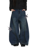 Star Patch Wide Leg Jeans