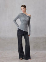 Rhinestone Off-Shoulder Top