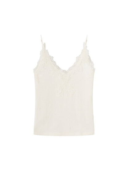 Textured Velvet Lace Cami Vest