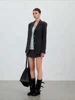 Wool Blend Tailored Blazer