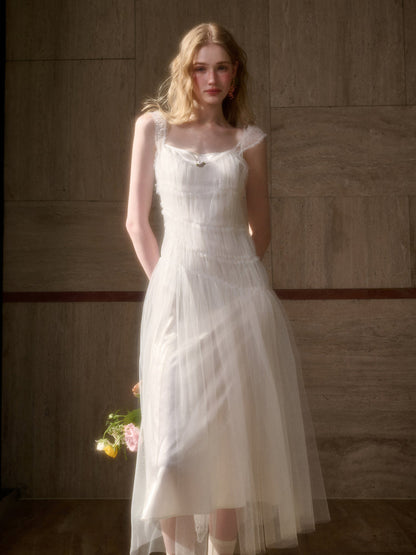 100% Soft Fluffy Tulle Long Dress