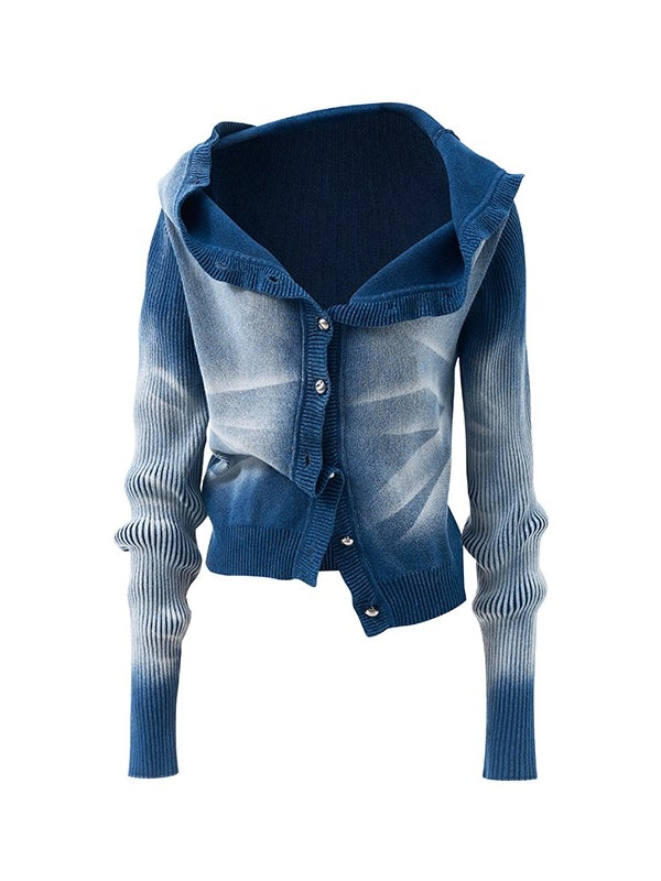 Blue Lightning Wash Cardigan