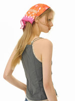 Two-Layer Colorblock Tie-Strap Vest Set