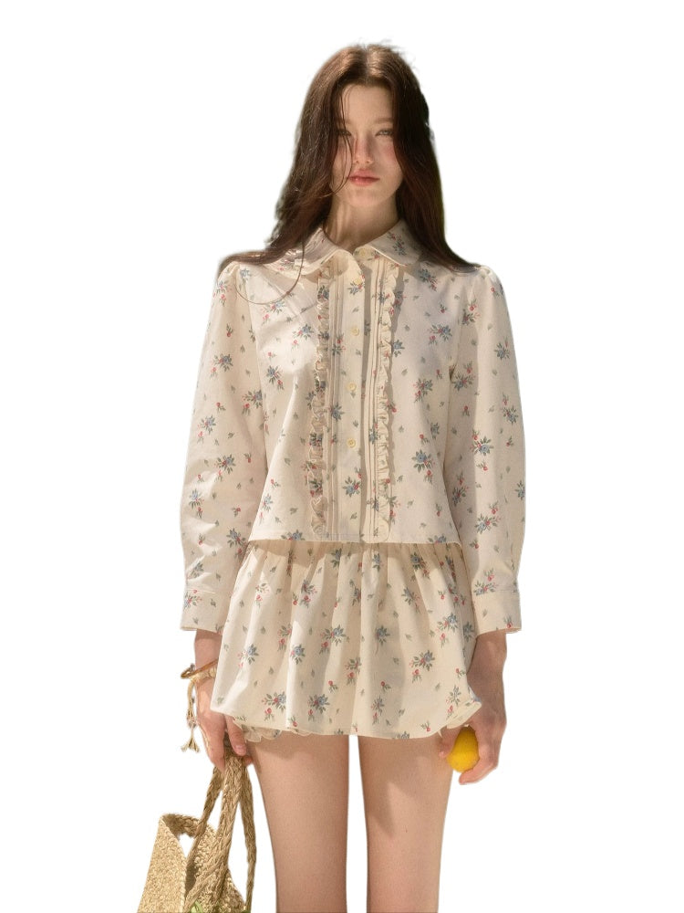 Mediterranean Floral Skort Set