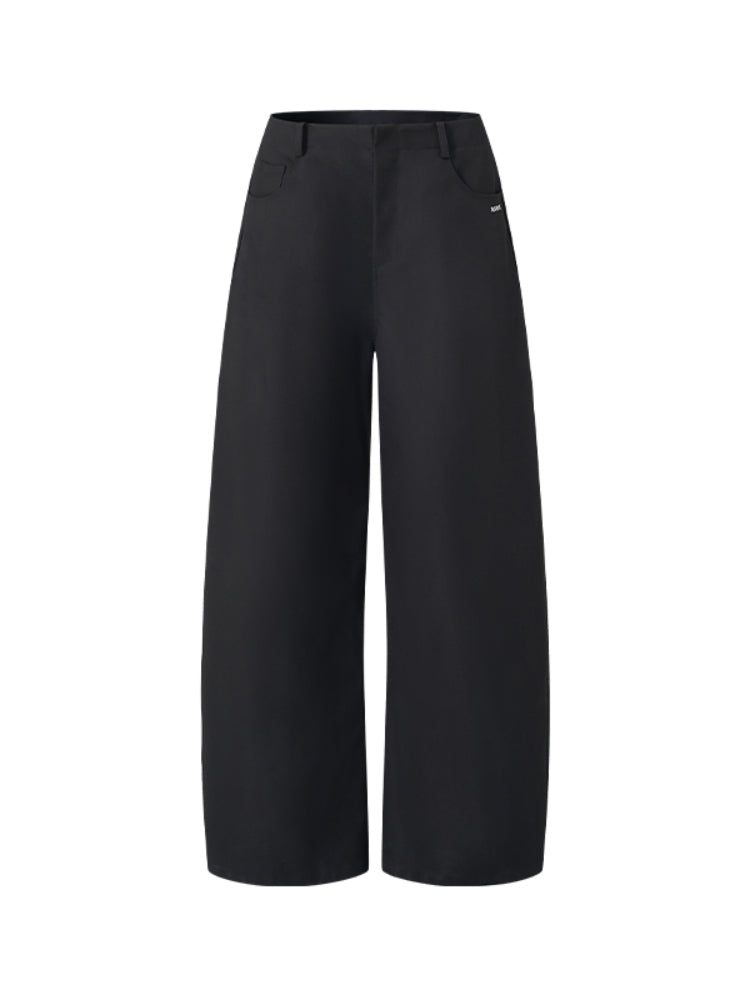 Low-Rise Slim-Fit Loose Wide-Leg Pants