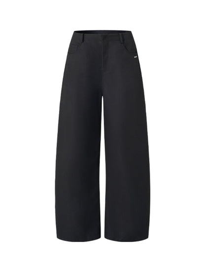 Low-Rise Slim-Fit Loose Wide-Leg Pants