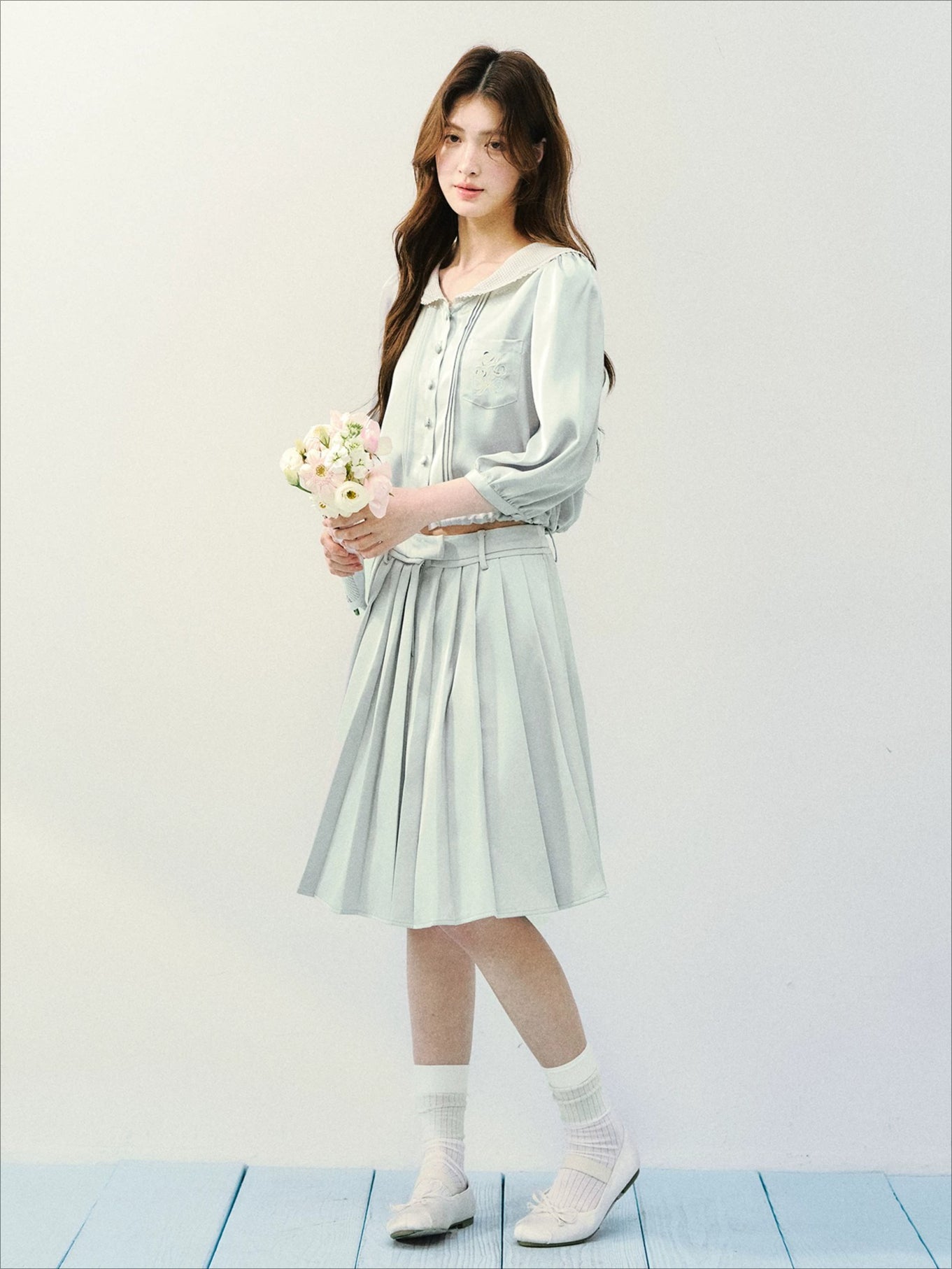 Mint Green Sailor Top Set