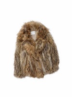 Heavycrafted Racoon Fur Knit Lapel Fur Coat