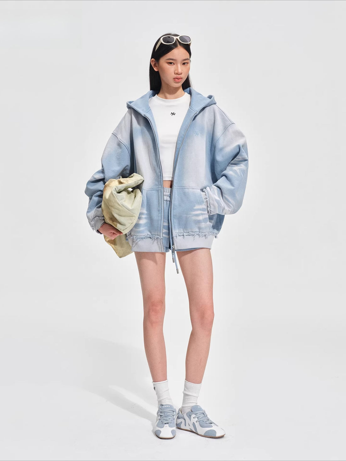 Equestrian Blue Oversized Hoodie