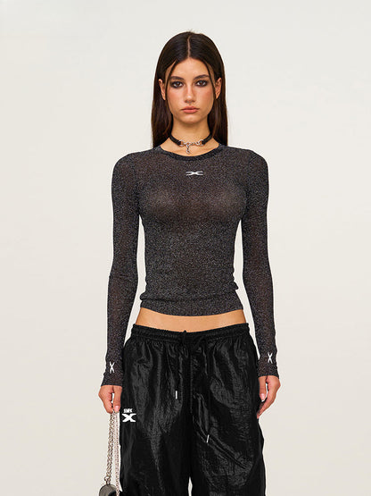 Waist-Cinching Slim Fit Thin Long - Sleeve Tunic