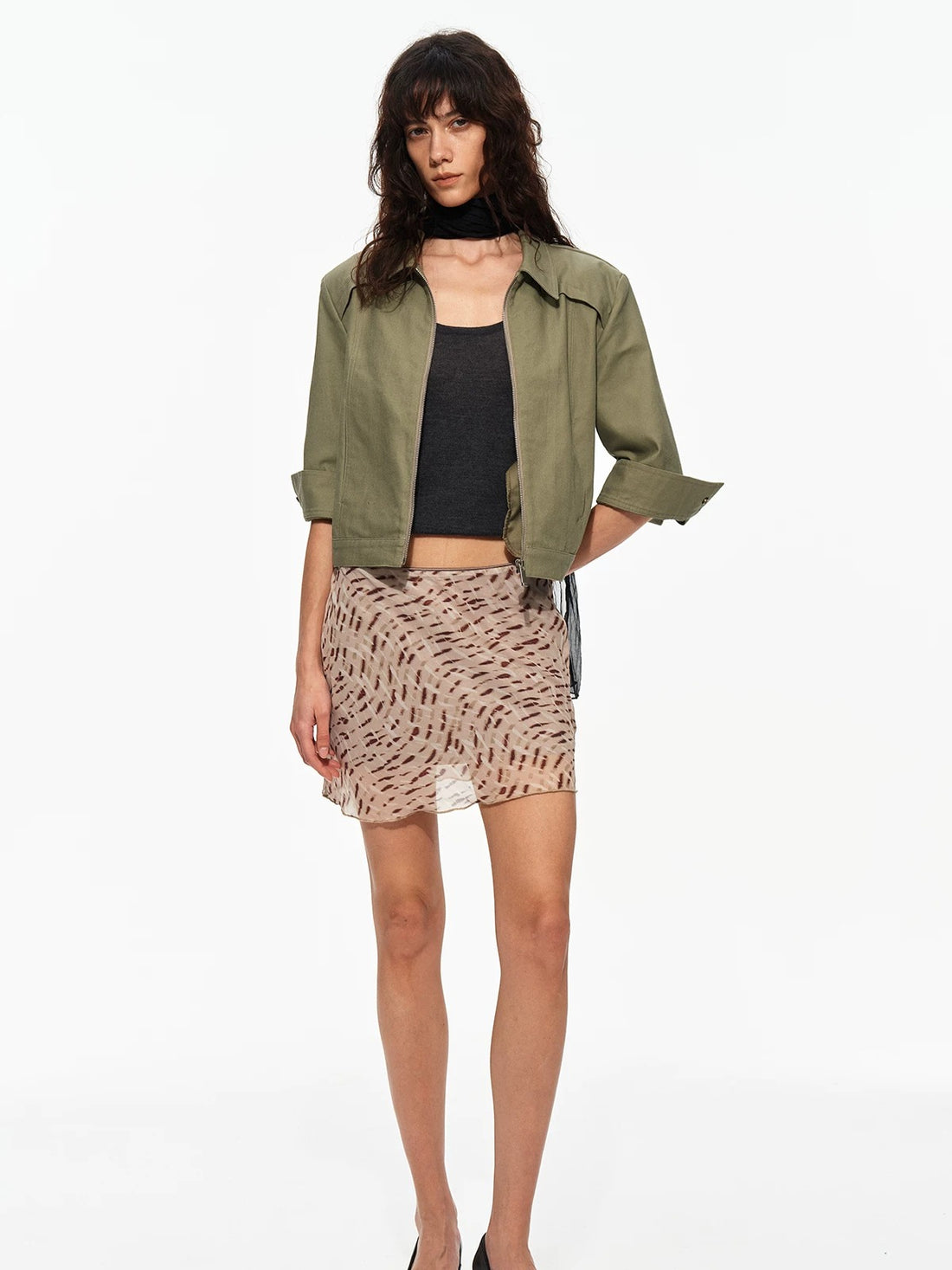Cropped Seven Sleeve Jacket