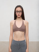 Layered Color Blocking U-Neck Halter Vest