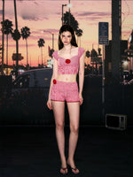 Red Gingham Ruffle Set