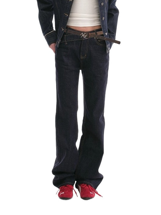 +5CM N2 Smiling Straight Denim Pants