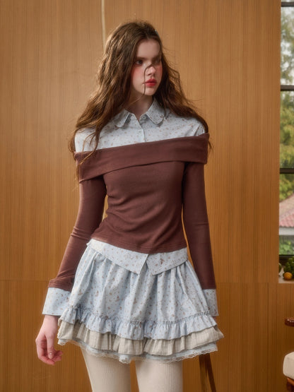 Rabbit Print Knit Two-Piece Set