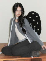 Soft Knit Bow Detail Cropped Cardigan