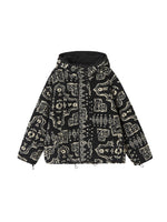 Jacquard Fleece Hooded Casual Jacket