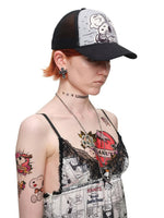 Snoopy Graphic Colorblock Trucker Cap