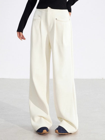 Chenille Fleece Wide-Leg Pants