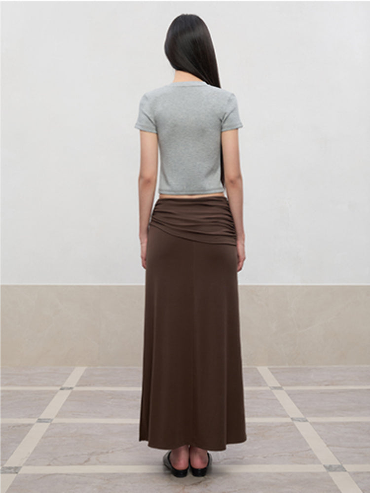 Regular-Shoulder Round Neck Short-Sleeve T-Shirt