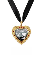 Snoopy Heart Resin Metal Necklace