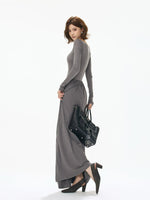 Square Neck Slim Maxi Dress