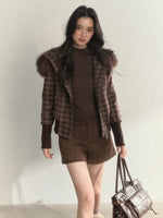 “Oxford Autumn” Wool-Collar Padded Jacket