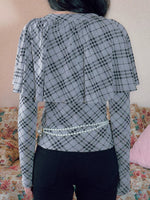 Plaid Cape Top