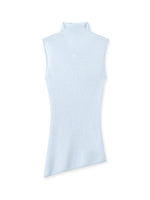 Wool Asymmetrical Turtleneck Blouse