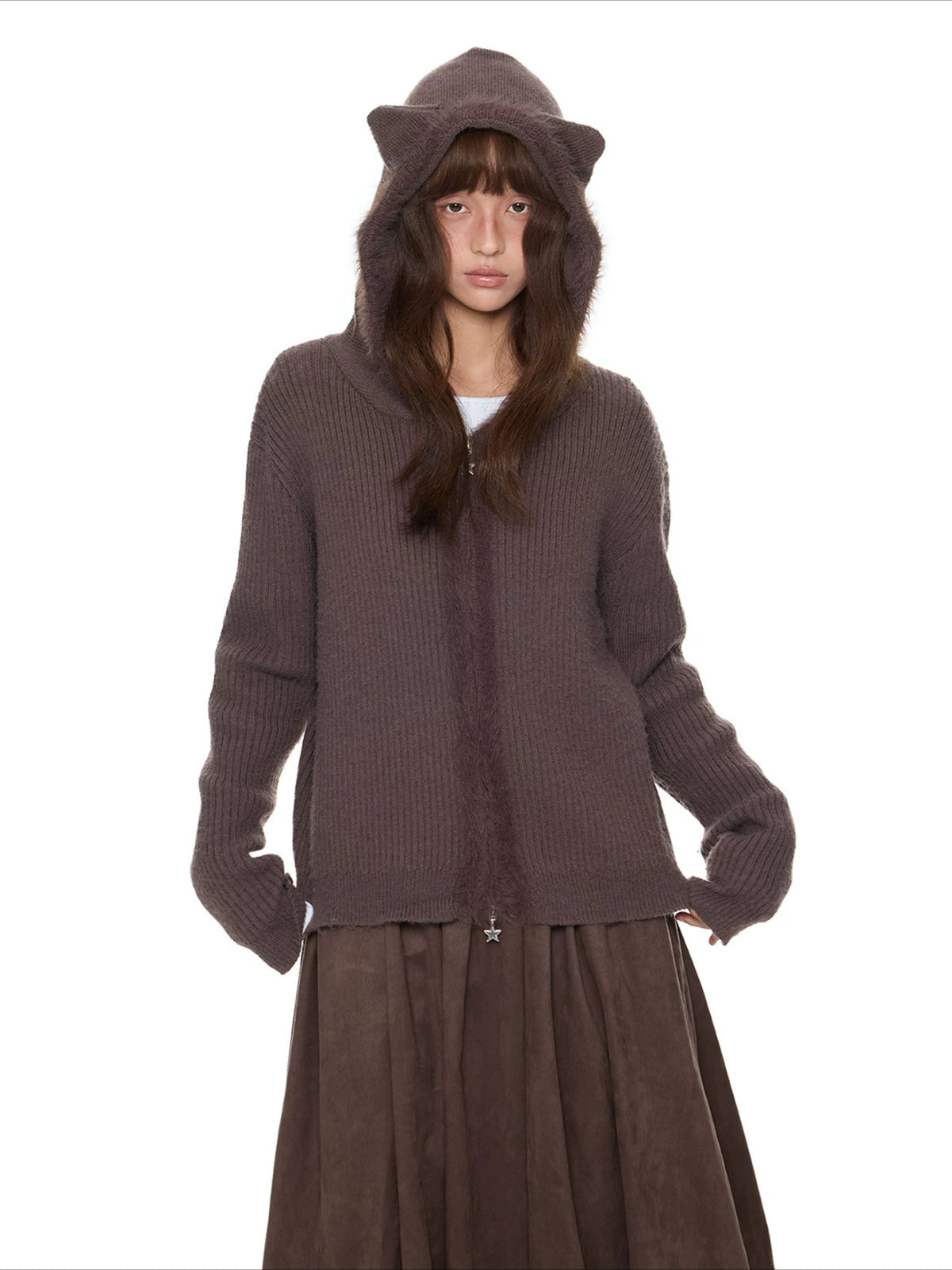 Bear Ear Knit Cardigan